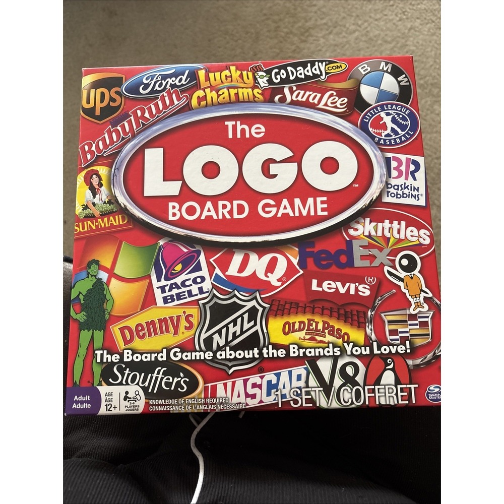 THE LOGO BOARD GAME About The Brands You Love by Spinmaster Complete